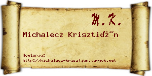 Michalecz Krisztián névjegykártya